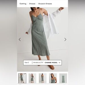 Madewell The Layton Midi Slip Dress in Bitsy Bouquet